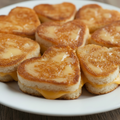 Heart grilled cheese extra buttery shine