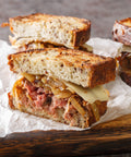 Patty Melt Sandwich on Big Sky Cracked Wheat Bread