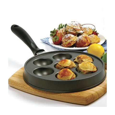 Danish Aebleskiver (Ebleskiver) Pancake Puff Cast Iron Pan – The Prepared  Pantry