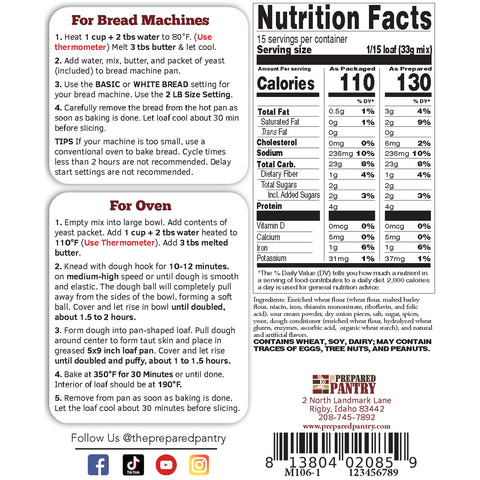 Tucson Cantina Bread Mix Media Back Label