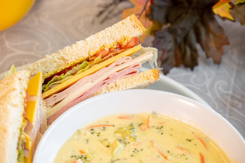 Soup & Ham and Cheese Sandwich