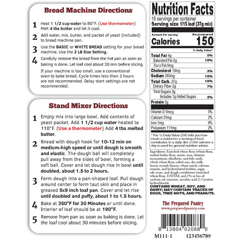 Oat and Honey Bread Machine Mix