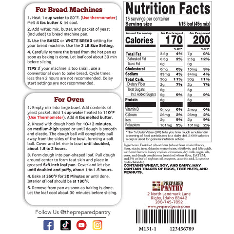 Sunshine Sunflower Bread Machine Mix