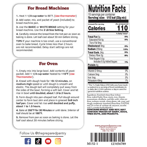 Swiss Cottage Bread Machine Mix