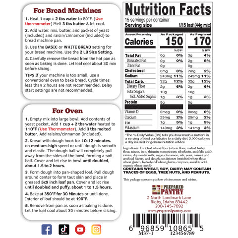 Nutrition Information & Facts Label - California Raisins