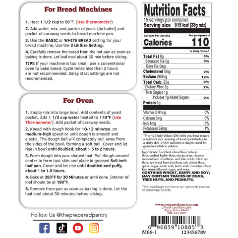 New York Rye Bread Machine Mix