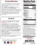 The Prepared Pantry Italian Cheese and Herb Artisan Bread Mix Back Label