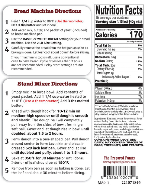 Four Grain Country Wheat Bread Mix