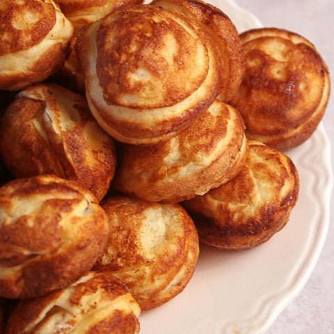 Danish Aebleskiver (Ebleskiver) Pancake Puff Cast Iron Pan