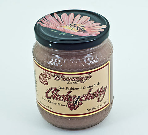 Browning's Old-Fashioned Cream Style Chokecherry Honey 16 oz (6748137390161)