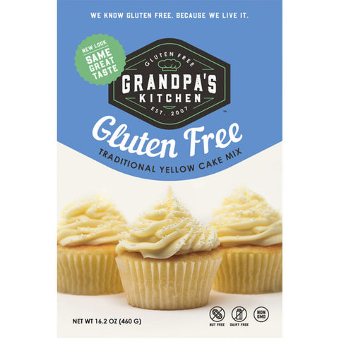 Grandpa's Kitchen Gluten Free Dairy Free Traditional Yellow Cake Mix 16.2 oz. (6748138045521)